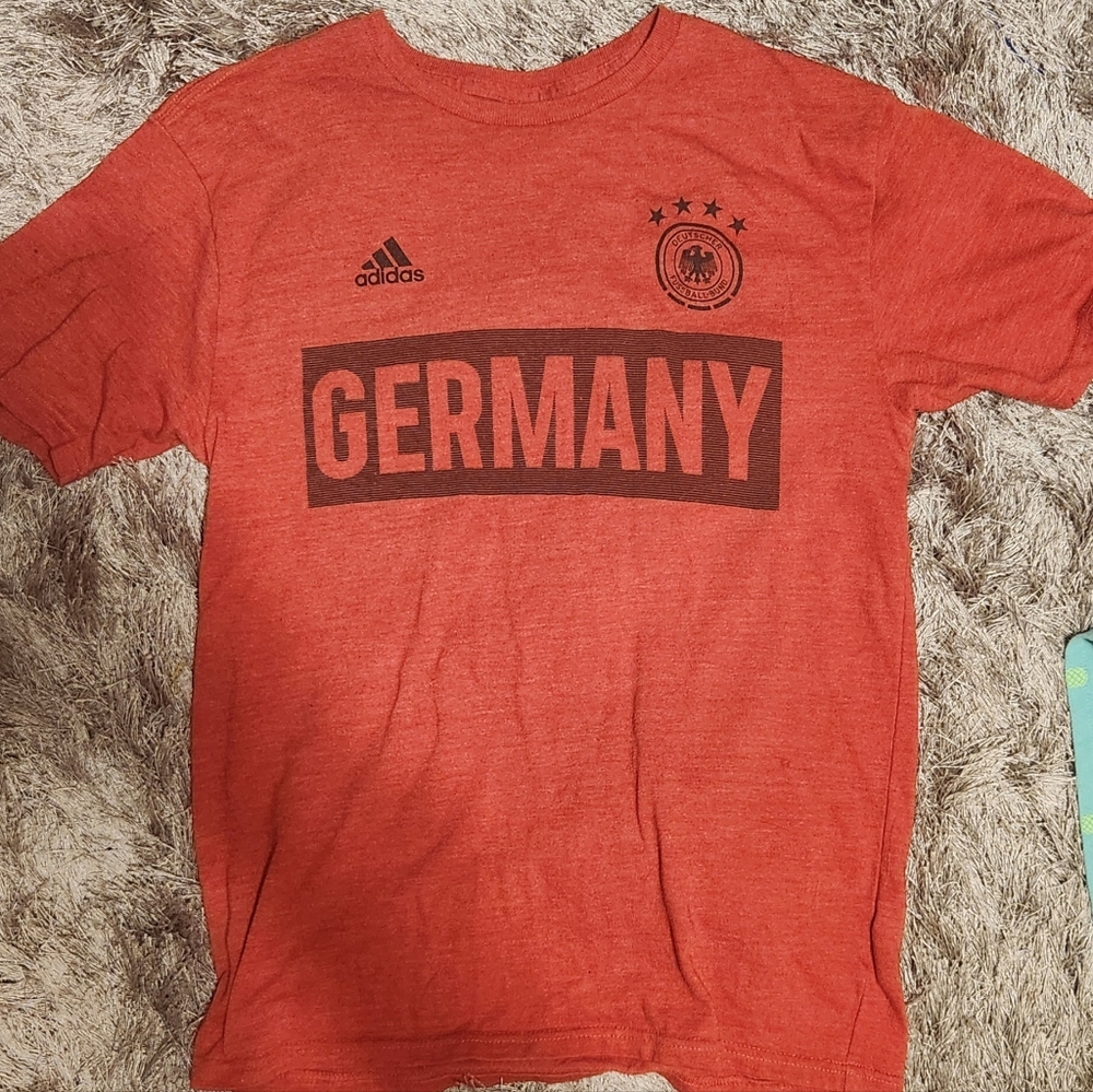 Men's/ Boy's Size Small (AS) Adidas Germany Red Tee Shirt